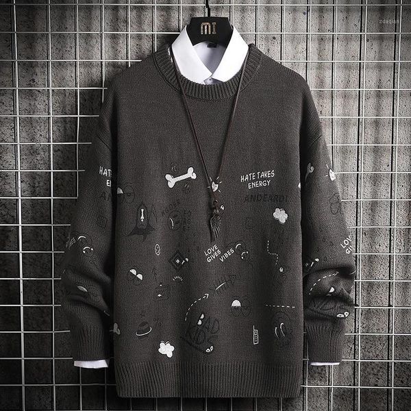 men's sweaters oversized mens knitted sweater men 2021 winter vintage pullover jumper harajuku causal white men1, White;black
men's sweaters oversized mens knitted sweater men 2021 winter vintage pullover jumper harajuku causal white men1, White;black