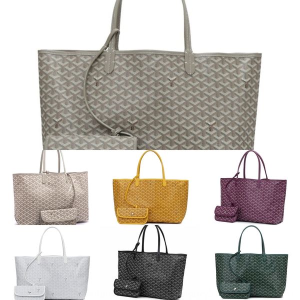 W6pj Goyarrd Goyar Silk Goya Handbag Double-sided Shopping Bag Beach Bag Real Leather Gy Screen Shipping Medium Bag