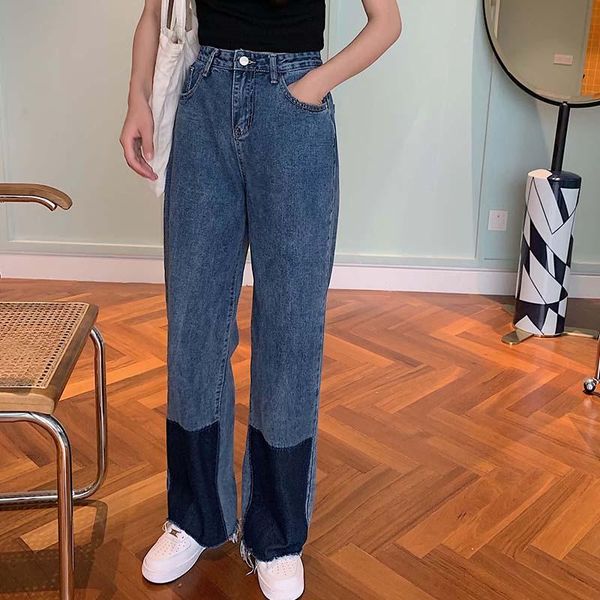 women's jeans korean washed fashion streetwear 2021 high waist straight wide leg pants denim women men clothing, Blue
women's jeans korean washed fashion streetwear 2021 high waist straight wide leg pants denim women men clothing, Blue