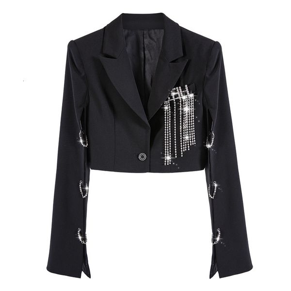 high street women boutique blazers short luxury diamonds borla designer out personality ms party jackets 19ry, White;black
high street women boutique blazers short luxury diamonds borla designer out personality ms party jackets 19ry, White;black