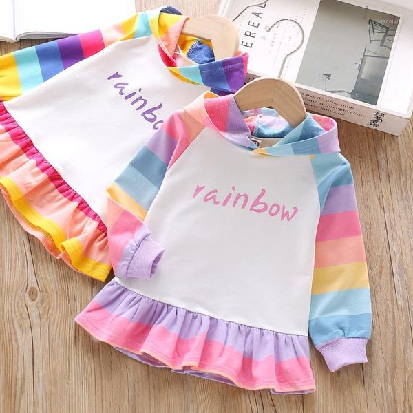 girl's dresses long sleeve girls hoodie dress for spring autumn colorful rainbow ruffles vestidos1, Red;yellow
girl's dresses long sleeve girls hoodie dress for spring autumn colorful rainbow ruffles vestidos1, Red;yellow