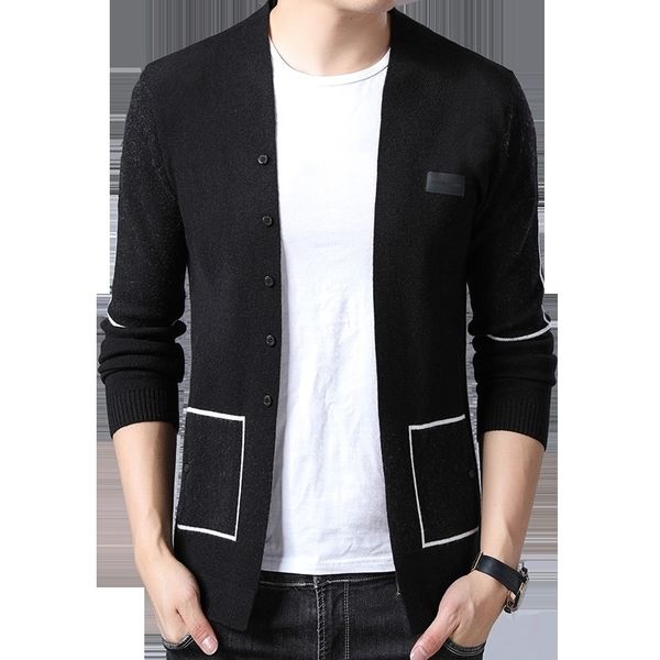 browon brand men knitted button cardigans sweaters new casual men pullover v-neck outerwear clothing black grey sweater men 201117, White;black
browon brand men knitted button cardigans sweaters new casual men pullover v-neck outerwear clothing black grey sweater men 201117, White;black