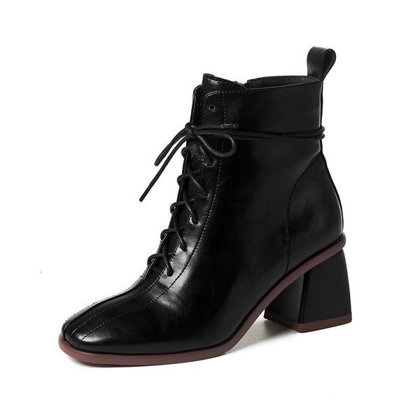 new women ankle 2021 newet cross tied thick high heels shoes woman retro party working dress boots size 40 41 42 r25t, Black
new women ankle 2021 newet cross tied thick high heels shoes woman retro party working dress boots size 40 41 42 r25t, Black