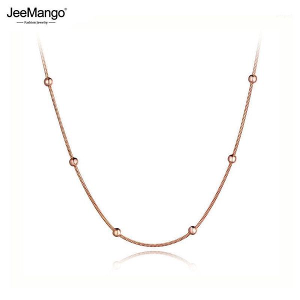 chains jeemango trendy rose gold color round beads chain link necklaces jewelry titanium steel choker necklace for women girls jn190791, Silver
chains jeemango trendy rose gold color round beads chain link necklaces jewelry titanium steel choker necklace for women girls jn190791, Silver
