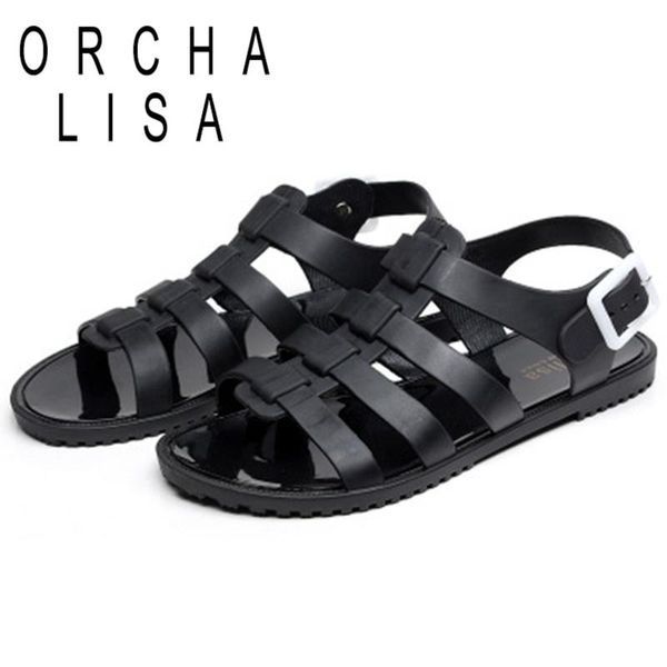 orchalisa new 2021 women sandals open toe flat buckle jelly bling rome non-slip soft size 40 beach casual summer black c2274
orchalisa new 2021 women sandals open toe flat buckle jelly bling rome non-slip soft size 40 beach casual summer black c2274