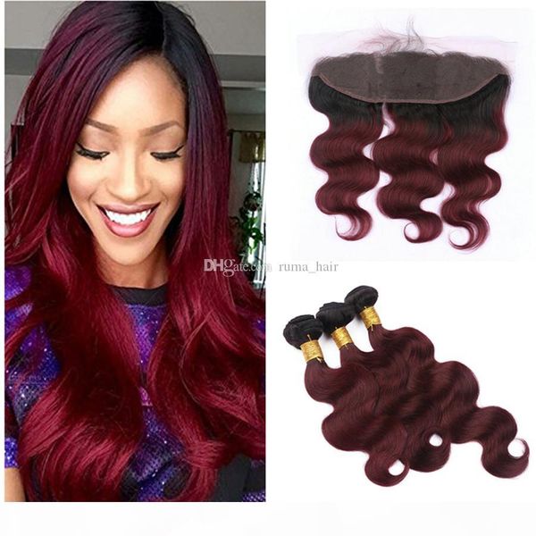 9a dark roots black to 99j burgundy body wave human hair weaves with lace frontal closure 4pcs lot ombre peruvian virgin hair weft, Black;brown
9a dark roots black to 99j burgundy body wave human hair weaves with lace frontal closure 4pcs lot ombre peruvian virgin hair weft, Black;brown