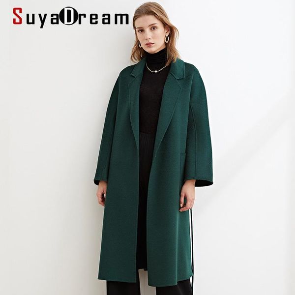 women's wool & blends suyadream handmade 100%curved women long coat solid elegant office chic blend green black khaki winter
women's wool & blends suyadream handmade 100%curved women long coat solid elegant office chic blend green black khaki winter