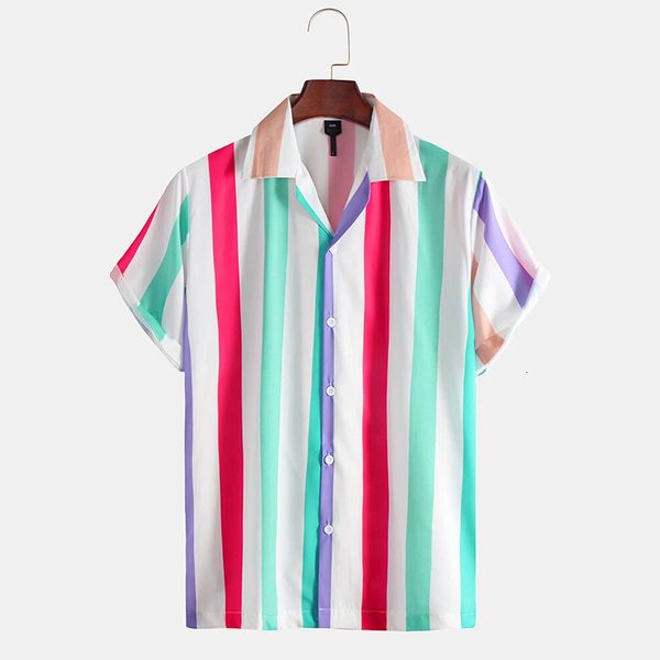 2021 new summer men's beach rainbow shirtslim fit fashion floral print dress males clothesvtrz, White;black
2021 new summer men's beach rainbow shirtslim fit fashion floral print dress males clothesvtrz, White;black