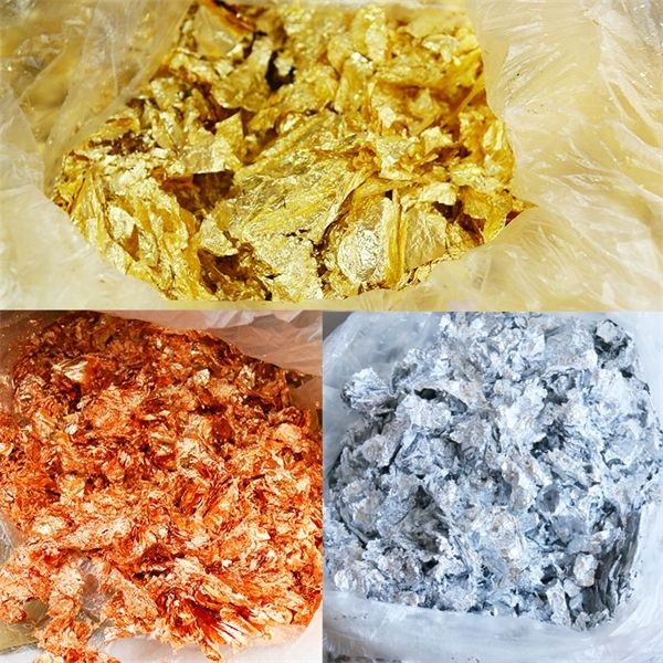 1kg imitation gold leaf flakes, silver leaf flakes,pure copper leaf flakes, fragment for decoration, three colors for optional q1114
1kg imitation gold leaf flakes, silver leaf flakes,pure copper leaf flakes, fragment for decoration, three colors for optional q1114