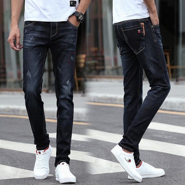 men's jeans male students men fashion slim summer pencil pants stretch comfortable youth, Blue
men's jeans male students men fashion slim summer pencil pants stretch comfortable youth, Blue