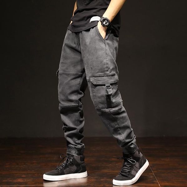 men's jeans fashion streetwear men loose fit black gray big pocket casual cargo pants slack bottom hip hop joggers wide leg trousers, Blue
men's jeans fashion streetwear men loose fit black gray big pocket casual cargo pants slack bottom hip hop joggers wide leg trousers, Blue
