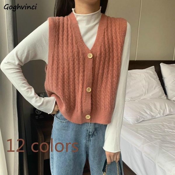 women's vests women sweater vest knitted solid single breasted v-neck loose casual female elegant korean style simple autumn winter ch, Black;white
women's vests women sweater vest knitted solid single breasted v-neck loose casual female elegant korean style simple autumn winter ch, Black;white