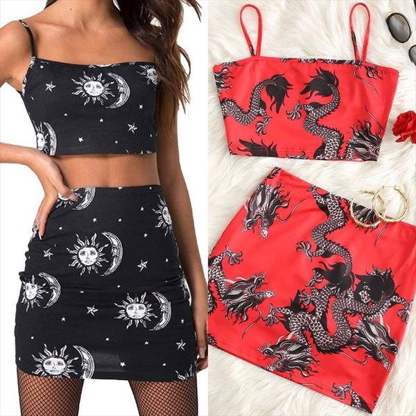 two piece set women dragon crop nightclub mini skirt clothes two piece set women strap conjuntos roupas, Gray
two piece set women dragon crop nightclub mini skirt clothes two piece set women strap conjuntos roupas, Gray
