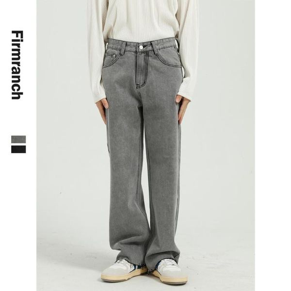 firmranch fall/winter men/women retro grey &black loose straight jeans 90s vintage casual long trousers all match denim pants, Blue
firmranch fall/winter men/women retro grey &black loose straight jeans 90s vintage casual long trousers all match denim pants, Blue