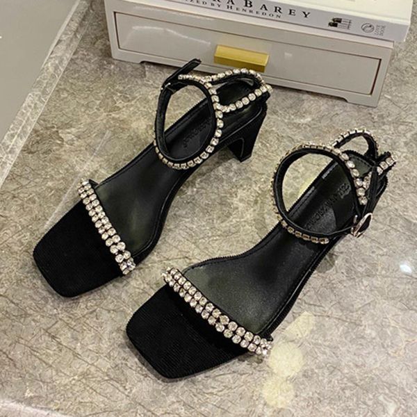 2021 summer designer women black square toe high heels nightclub sandals bling rhinestone ankle strap sandals female party shoes1
2021 summer designer women black square toe high heels nightclub sandals bling rhinestone ankle strap sandals female party shoes1