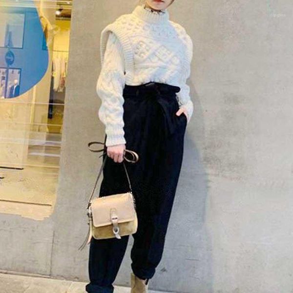 women sweater 2019 autumn and winter new cute thick needle twist knit vest wool female sweater1, White;black
women sweater 2019 autumn and winter new cute thick needle twist knit vest wool female sweater1, White;black