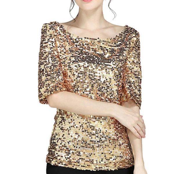 klv fashion women's sequins flash t-shirt cocktail party casual shirt oversized plus size 5xl shirt short shirt, White
klv fashion women's sequins flash t-shirt cocktail party casual shirt oversized plus size 5xl shirt short shirt, White