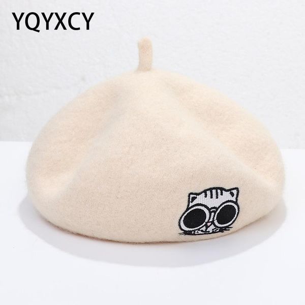 berets yqyxcy hats women winter autumn woolen beret cartoon cat embroidery painter cap pumpkin hat female chapeau femme gorro 2021 1, Blue;gray
berets yqyxcy hats women winter autumn woolen beret cartoon cat embroidery painter cap pumpkin hat female chapeau femme gorro 2021 1, Blue;gray
