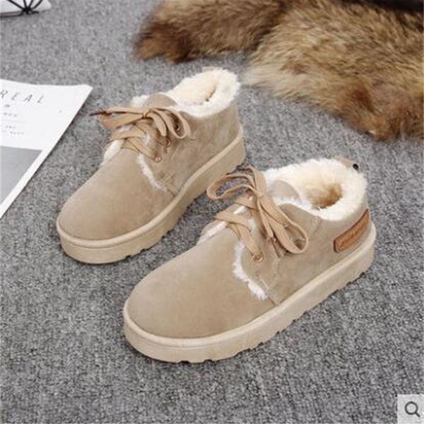 winter new female snow boots non-slip student plus velvet warm cotton shoes flat lace women's boots size 35-40 t200104, Black
winter new female snow boots non-slip student plus velvet warm cotton shoes flat lace women's boots size 35-40 t200104, Black
