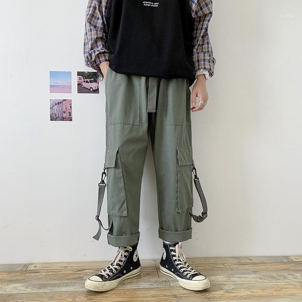 2020 send belt men's fashion casual pants schoolboy tide bf style cargo pocket loose haren pants black/green/khaki trousers1
2020 send belt men's fashion casual pants schoolboy tide bf style cargo pocket loose haren pants black/green/khaki trousers1