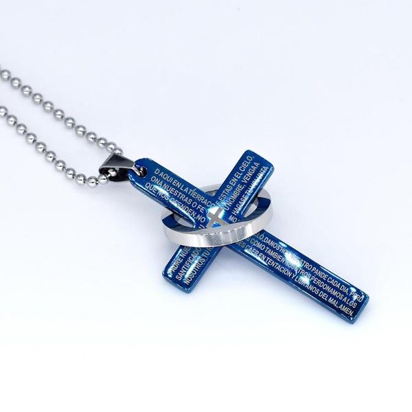 chains blue printed cross with circle pendant stainless steel chain christ cruz necklace for men boys, Silver
chains blue printed cross with circle pendant stainless steel chain christ cruz necklace for men boys, Silver