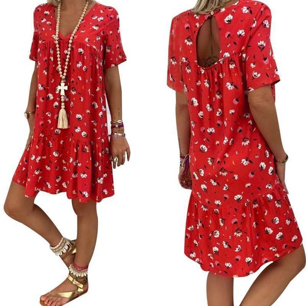 women knee-length sundress slim summer floral printing chiffon dress fanshion loose v neck gradient print elastic dress, Black;gray
women knee-length sundress slim summer floral printing chiffon dress fanshion loose v neck gradient print elastic dress, Black;gray
