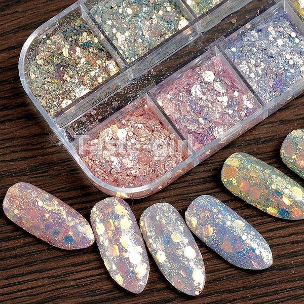 12 colors nail mermaid flakes sparkly 3d holographic glitter nail art decorations sequnis decals manicure nails accessories, Silver;gold
12 colors nail mermaid flakes sparkly 3d holographic glitter nail art decorations sequnis decals manicure nails accessories, Silver;gold