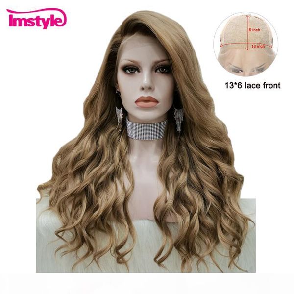imstyle lace front wigs for women brown synthetic lace front wig heat resistant fiber natural hairline wavy wig daily, Black
imstyle lace front wigs for women brown synthetic lace front wig heat resistant fiber natural hairline wavy wig daily, Black
