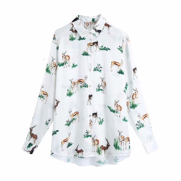 2021 new elegant women animals print shirts fashion ladies satin loose streetwear female chic turn down collar blouses qebp, White
2021 new elegant women animals print shirts fashion ladies satin loose streetwear female chic turn down collar blouses qebp, White