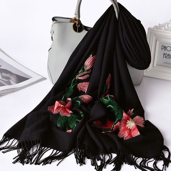 100% wool scarf of women brand 2020 xales and wraps for bride maid honor at the embroidery ladies pashmina winter 5qa9, Blue;gray
100% wool scarf of women brand 2020 xales and wraps for bride maid honor at the embroidery ladies pashmina winter 5qa9, Blue;gray