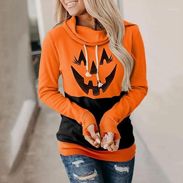 halloween women hoodie autumn winter hooded sweatshirt patchwork casual fashion korean streetwear coat pullovers kobieta kurtka1, Black