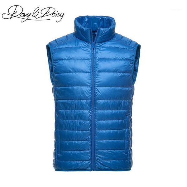 men's vests davydaisy waistcoat men early winter ultralight stand collar duck down padded warm vest sleeveless coat dct-1781, Black;white 
men's vests davydaisy waistcoat men early winter ultralight stand collar duck down padded warm vest sleeveless coat dct-1781, Black;white