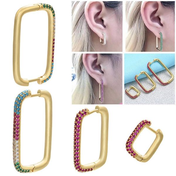 hoop & huggie 1pc fashion geometric gold silver plated rainbow colorful cz stone copper earrings wholesale, Golden;silver
hoop & huggie 1pc fashion geometric gold silver plated rainbow colorful cz stone copper earrings wholesale, Golden;silver