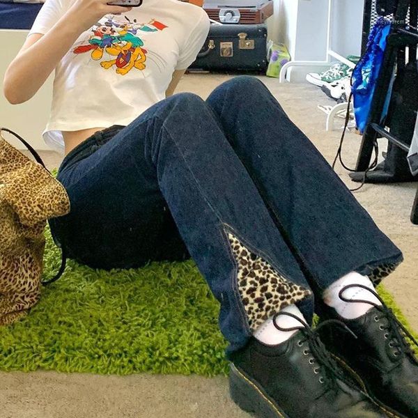 women's jeans leopard patchwork skinny 2000s aesthetic high waist flared pants fall 2021 women denim bottoms pantalones anchos mujer1, Blue
women's jeans leopard patchwork skinny 2000s aesthetic high waist flared pants fall 2021 women denim bottoms pantalones anchos mujer1, Blue