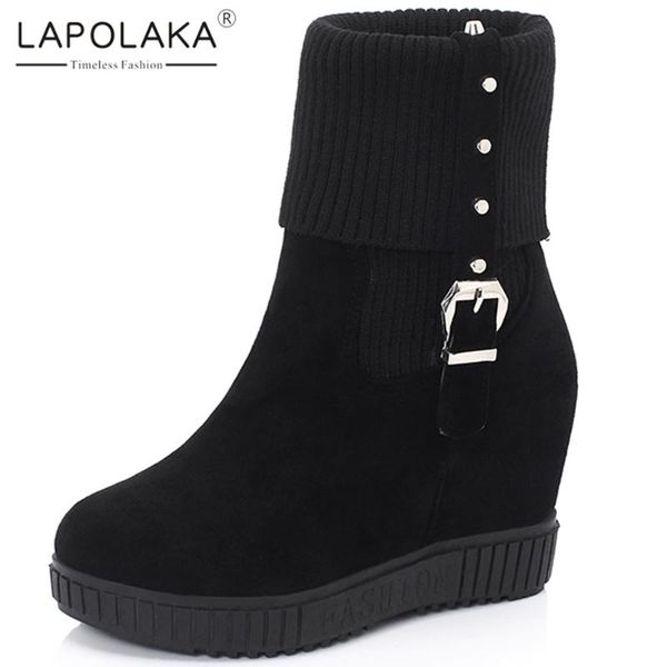 boots lapolaka fashion large size 43 dropship platform ankle woman shoes increasing heels slip on autumn winter women, Black
boots lapolaka fashion large size 43 dropship platform ankle woman shoes increasing heels slip on autumn winter women, Black