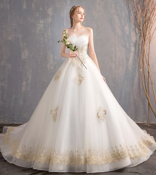 new arrival long floor length princess strapless wedding dresses sleeveless puffy tulle ball gown ruched appliques sweep train lace up 2020, Black
new arrival long floor length princess strapless wedding dresses sleeveless puffy tulle ball gown ruched appliques sweep train lace up 2020, Black