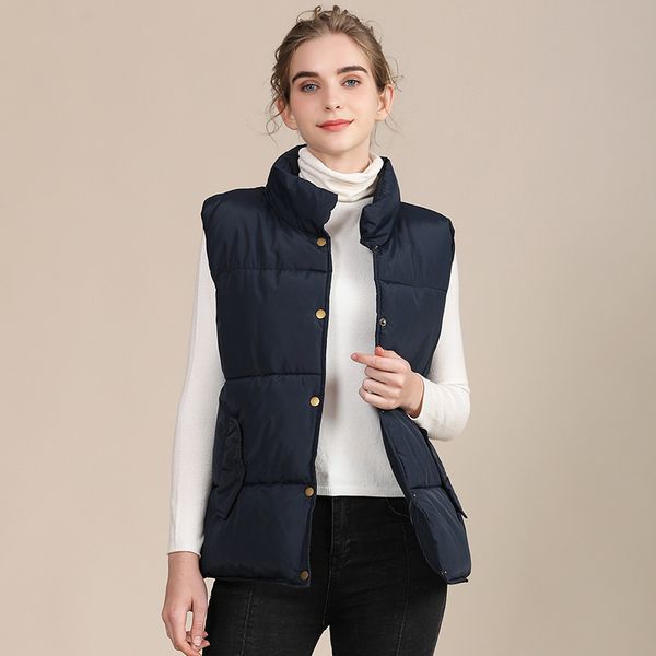 2020 new european and american large cotton waistcoat women's autumn standing collar sleeveless cotton vest jacket for women fast shipp, Black
2020 new european and american large cotton waistcoat women's autumn standing collar sleeveless cotton vest jacket for women fast shipp, Black