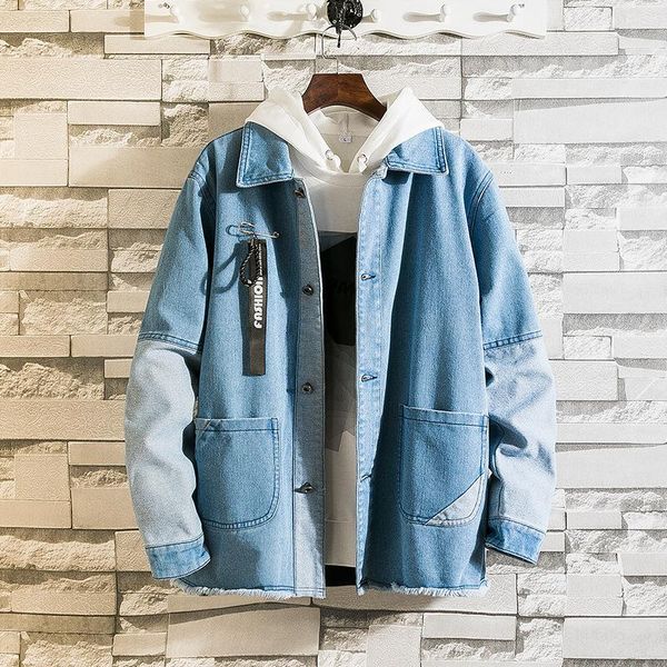 men's jackets fashion denim jacket hip hop retro street casual bomber harajuku coat, Black;brown
men's jackets fashion denim jacket hip hop retro street casual bomber harajuku coat, Black;brown