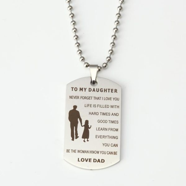 chains to my daughter dog tag stainless steel necklace and keychain -your own logo picture free, Silver
chains to my daughter dog tag stainless steel necklace and keychain -your own logo picture free, Silver