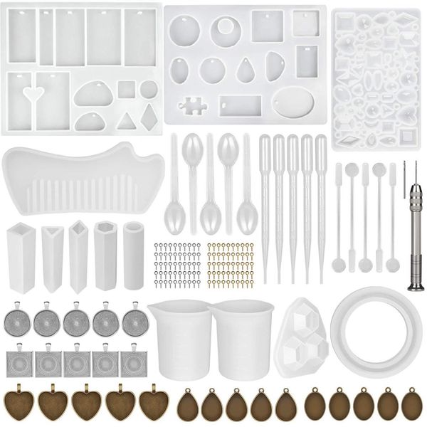 silicone resin molds 129 pcs silicone casting mold and tools set with glitter flower decoration for diy jewelry craft making kimter-c149fz
silicone resin molds 129 pcs silicone casting mold and tools set with glitter flower decoration for diy jewelry craft making kimter-c149fz