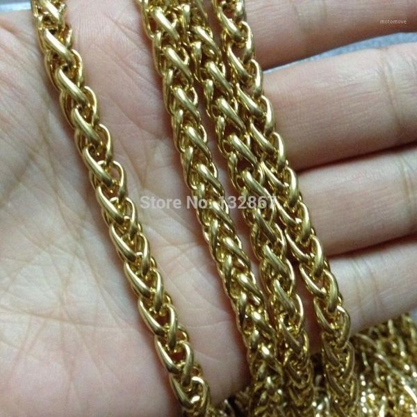 chains 18''-36'' ip gold stainless steel wheat braid chain necklace 5mm fashion jewelry for men1, Silver
chains 18''-36'' ip gold stainless steel wheat braid chain necklace 5mm fashion jewelry for men1, Silver