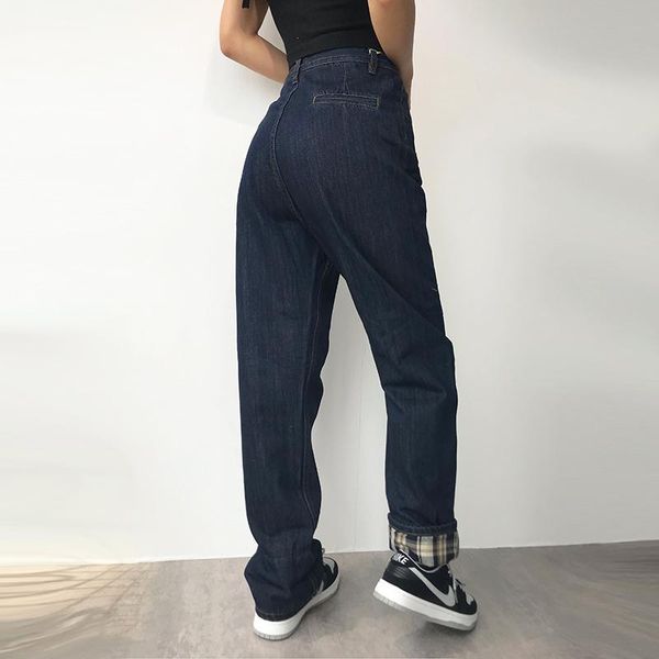 women's jeans europe 2021 autumn winter plaid curled straight loose slimming high waist mop pants trousers bkfe, Blue
women's jeans europe 2021 autumn winter plaid curled straight loose slimming high waist mop pants trousers bkfe, Blue