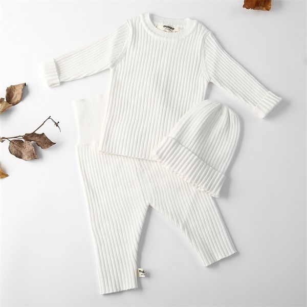 3pcs/set autumn winter baby girl clothes knit ribbed sweater boys sweaters pants hats bottoming shirt children's clothing 0-3y 201127, White
3pcs/set autumn winter baby girl clothes knit ribbed sweater boys sweaters pants hats bottoming shirt children's clothing 0-3y 201127, White