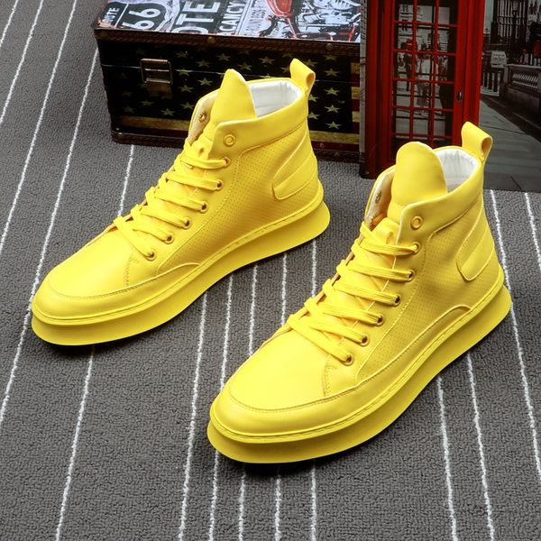 of british design casual men feast dressed in white yellow leather shoes boot platform male boots mfjd, Black
of british design casual men feast dressed in white yellow leather shoes boot platform male boots mfjd, Black