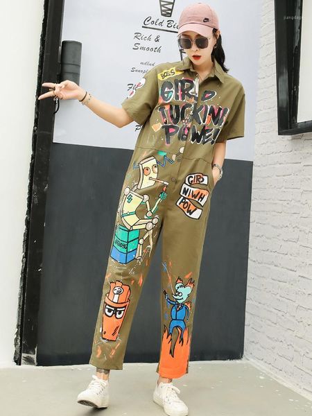 tooling jumpsuit female 2019 summer cartoon chic graffiti printing short-sleeved jumpsuit tide brand casual wide-leg trousers1, Black;white
tooling jumpsuit female 2019 summer cartoon chic graffiti printing short-sleeved jumpsuit tide brand casual wide-leg trousers1, Black;white