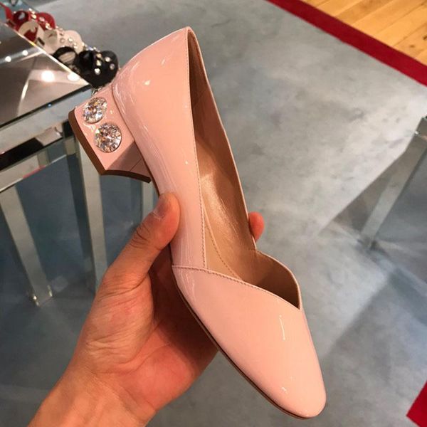 dress shoes kmeioo elegant jewelry woman round toe low heels shallow pumps crystal chunky women block, Black
dress shoes kmeioo elegant jewelry woman round toe low heels shallow pumps crystal chunky women block, Black