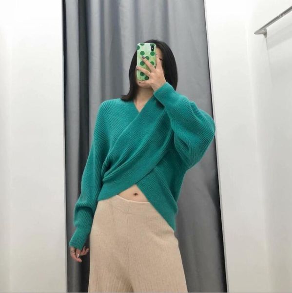 green wool sweater women pull femme plunge color blocking twist sweater winter pullovers warm loose oversized v neck1, White;black
green wool sweater women pull femme plunge color blocking twist sweater winter pullovers warm loose oversized v neck1, White;black