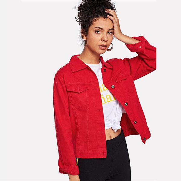 women's jackets vogue cool red pocket solid button front denim jacket women casual autumn style turn-down collar clothing spring plain, Black;brown
women's jackets vogue cool red pocket solid button front denim jacket women casual autumn style turn-down collar clothing spring plain, Black;brown