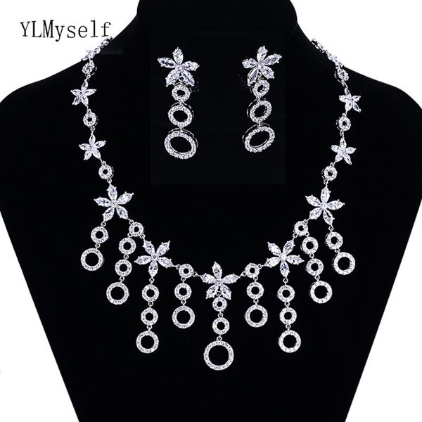 round circle fashion design 2pcs jewelry set for party big necklace earrings high great crystal large jewelry sets for women, Silver
round circle fashion design 2pcs jewelry set for party big necklace earrings high great crystal large jewelry sets for women, Silver