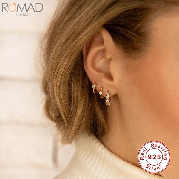 romad s925 sterling silver hoop earring luxury earrings ear buckle ins five-pointed star full diamond female earings pendientes, Golden;silver
romad s925 sterling silver hoop earring luxury earrings ear buckle ins five-pointed star full diamond female earings pendientes, Golden;silver